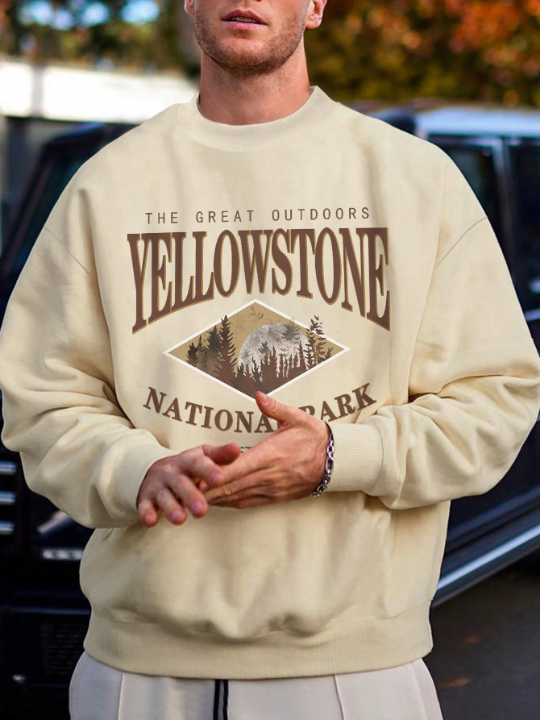 Men's Forest Print Crewneck Sweatshirt