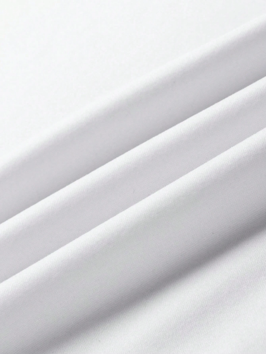 Men's Round Neck Casual Sweatshirt With Letter Print And Fleece Lining