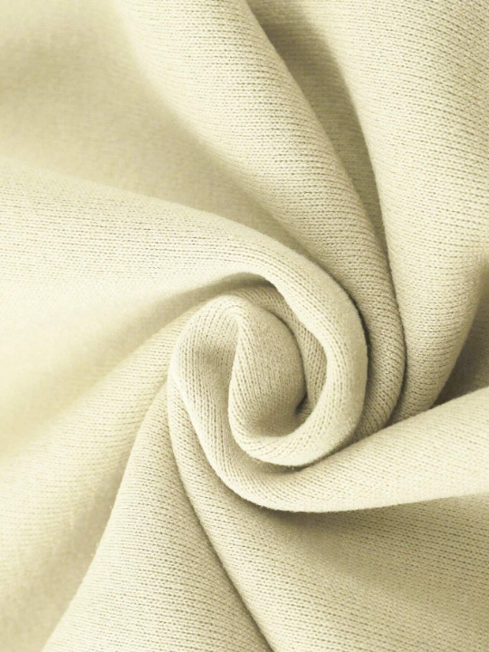 Men's Round Neck Casual Fleece Sweatshirt With Letter Print Design