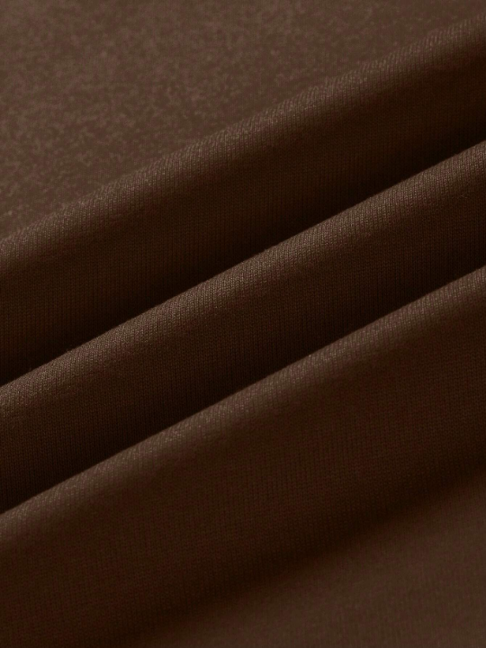 Men's Letter Printed Round Neck Casual Fleece Sweatshirt