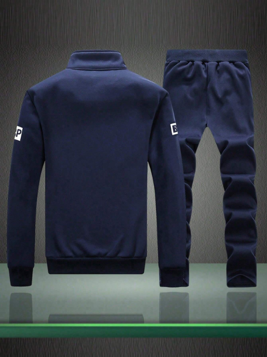 Men's Sports Suit With Jacket And Front Zipper Gym Clothes Men, Athletic Suit, Tracksuit