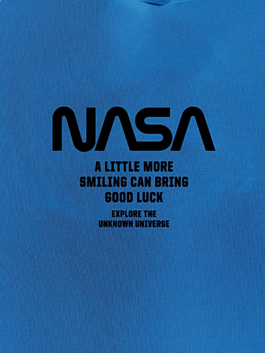 Cottnline Men's English Letter Print Hoodie With Drawstring