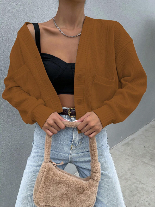 Buttoned Up Jacket With Two Pockets