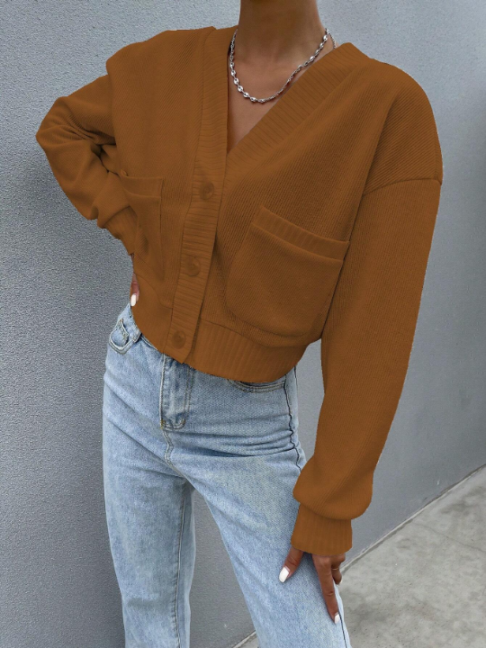 Buttoned Up Jacket With Two Pockets