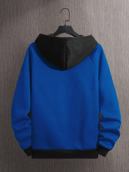 Men's Color Blocking Hooded Sweatshirt