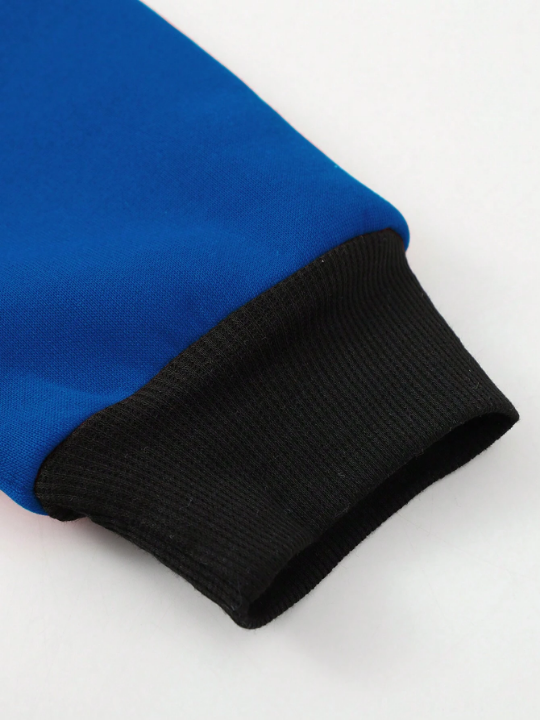 Men's Color Blocking Hooded Sweatshirt