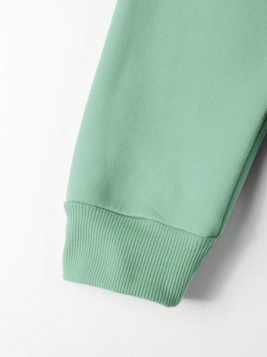 Manfinity Sporsity Men's Letter Print Hooded Sweatshirt With Drawstring