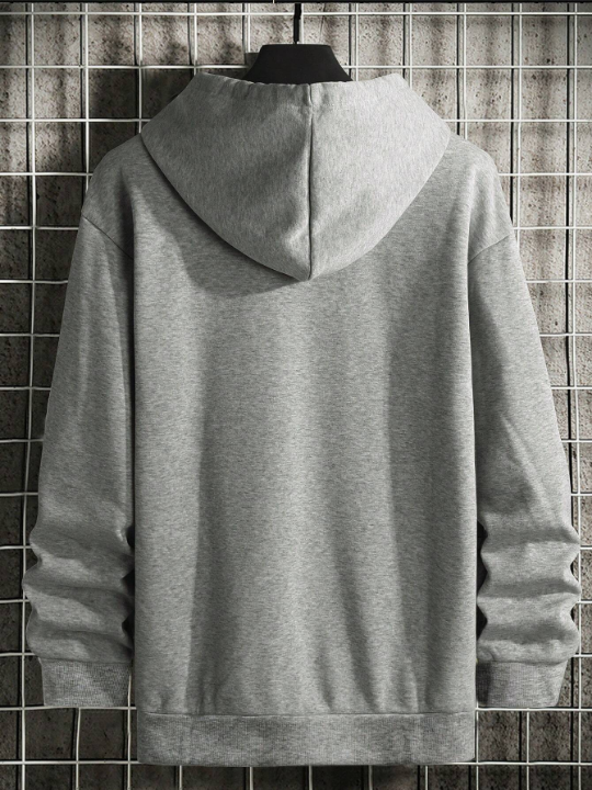 Manfinity Sporsity Men's Letter Printed Hooded Sweatshirt With Drawstring