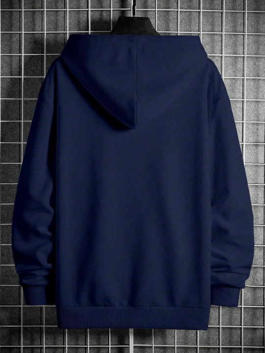 Manfinity Sporsity Men's Letter Print Drawstring Hoodie