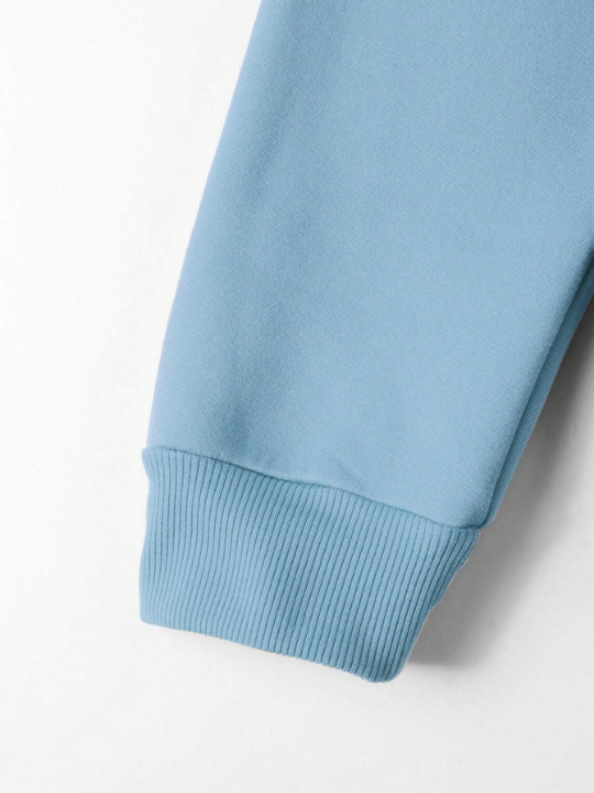 Manfinity Homme Men's Geometric Pattern Hoodie With Kangaroo Pocket