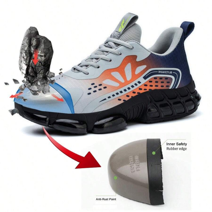Indestructible New Fashionable Lightweight Steel Toe Men's Architecture Work & Sports Safety Shoes