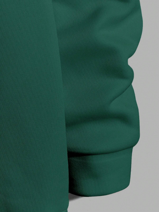 Cottnline Men's Letter Print Drawstring Hoodie