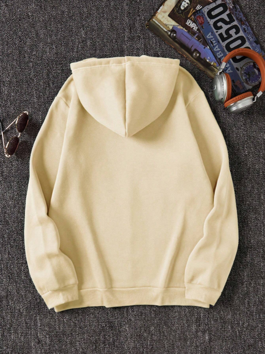 Men's Solid Color Drawstring Hoodie