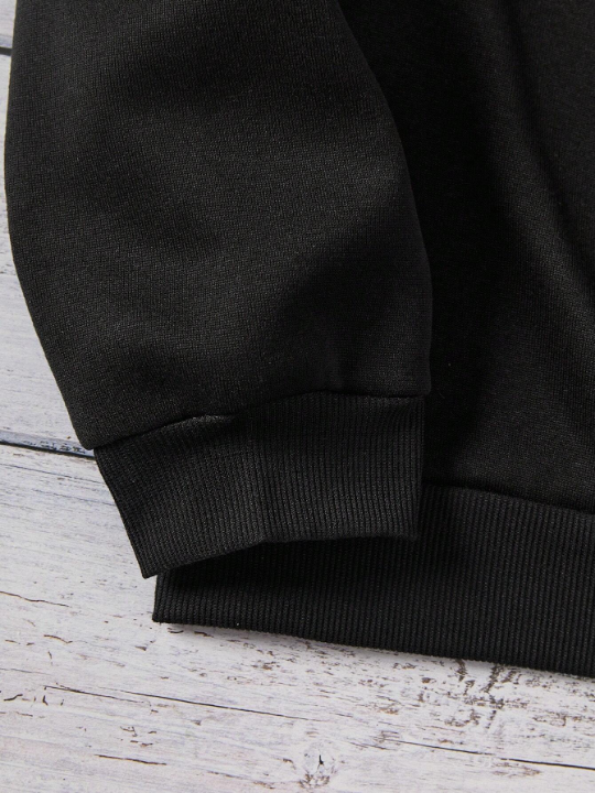 Men's Solid Color Drawstring Hoodie