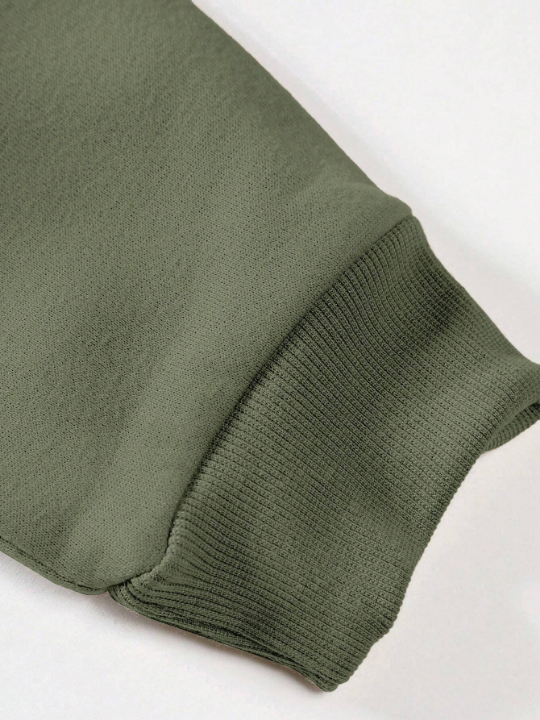 Cottnline Men Solid Drop Shoulder Sweatshirt Without Tee