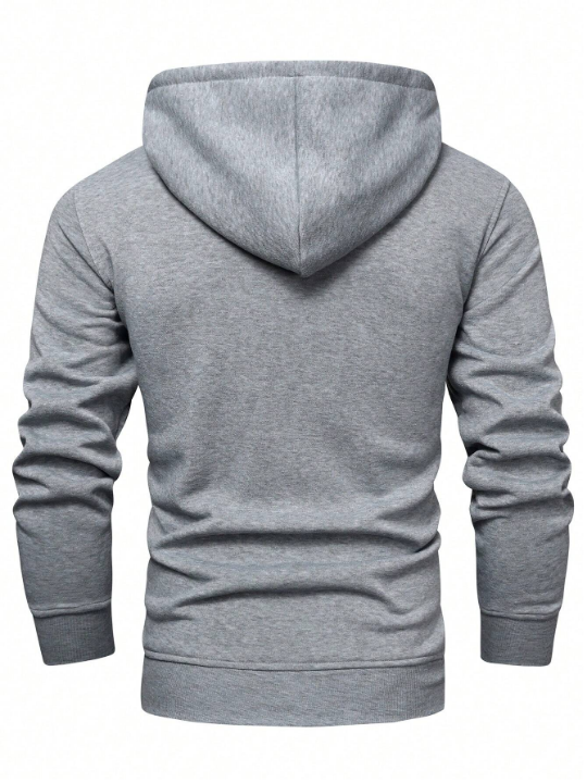 Manfinity Basics Men's Zipper Fly Hoodie With Drawstring Closure