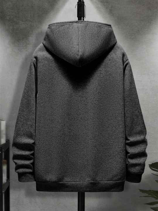 Men's Drawstring Hooded Long Sleeve Sweatshirt