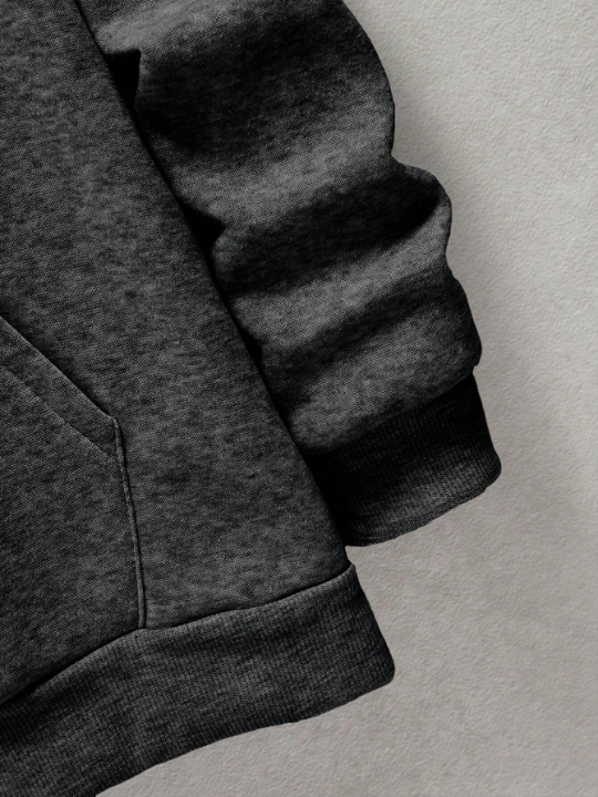 Men's Drawstring Hooded Long Sleeve Sweatshirt