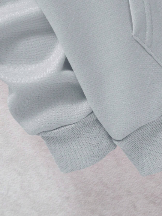 Men's Kangaroo Pocket Warm Lined Long Sleeve Hoodie