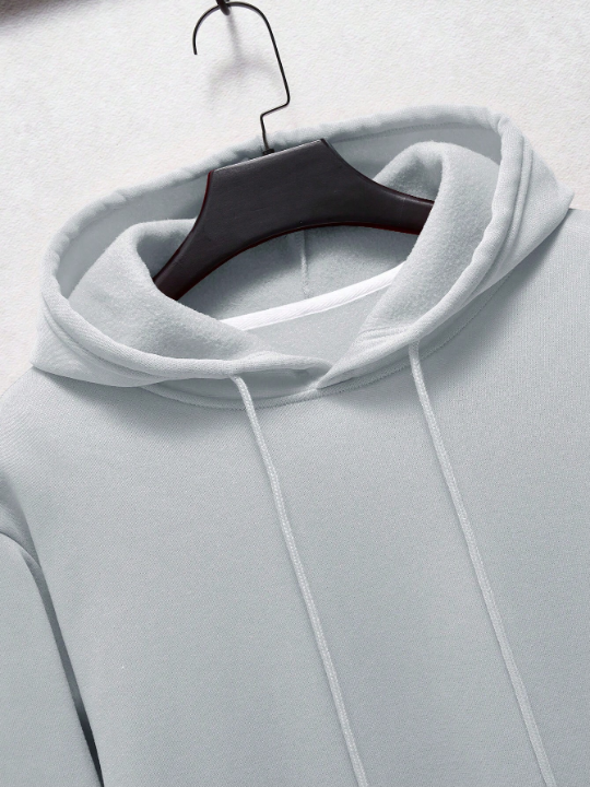 Men's Kangaroo Pocket Warm Lined Long Sleeve Hoodie