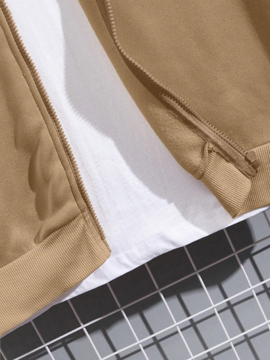 Men's Baseball Collar Zip-Up Sweatshirt