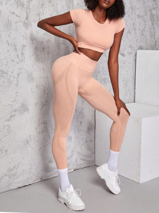 Yoga Basic Seamless High Elasticity Sports Suit