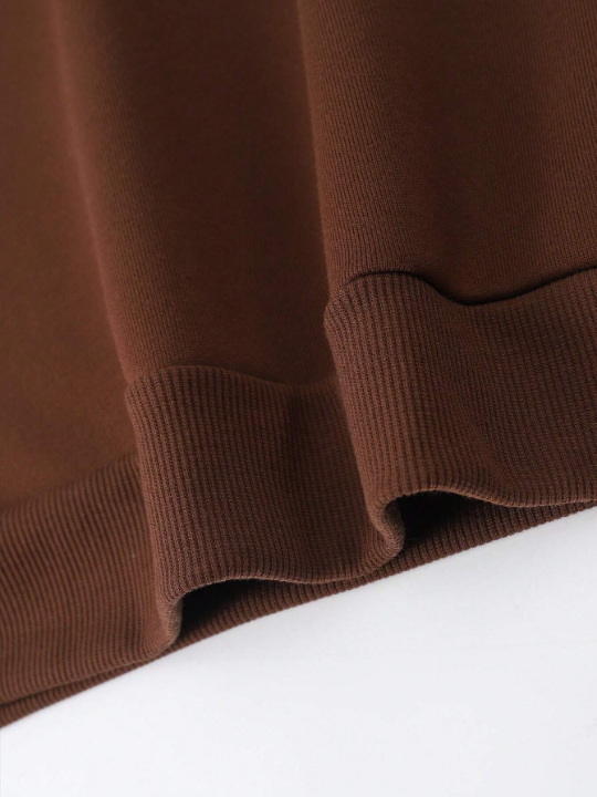 Manfinity EMRG Loose Fit Men's Hoodie With Slogan Print And Fleece Lining