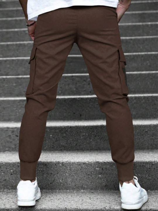 Manfinity EMRG Loose Fit Men's Drawstring Waist Cargo Pants