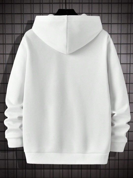 Manfinity Homme Men's Letter Print Hooded Casual Sweatshirt