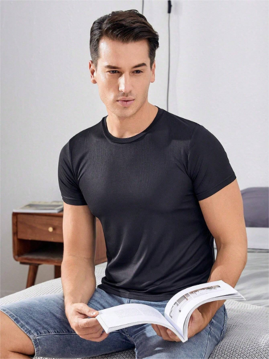 Men's Loose Fit Short Sleeve Sports T-Shirt For Gym, Football, Basketball, Training, Running Gym Clothes Men Basic T Shirt