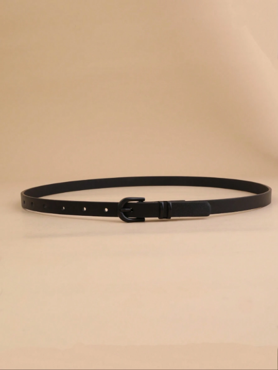 Ladies' Simple & Fashionable U-Shaped Buckle Leather Belt Decorative Waistband Fits All