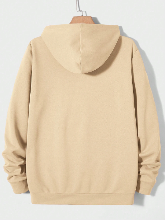 Manfinity Homme Men's Deer Horn Printed Drawstring Hoodie