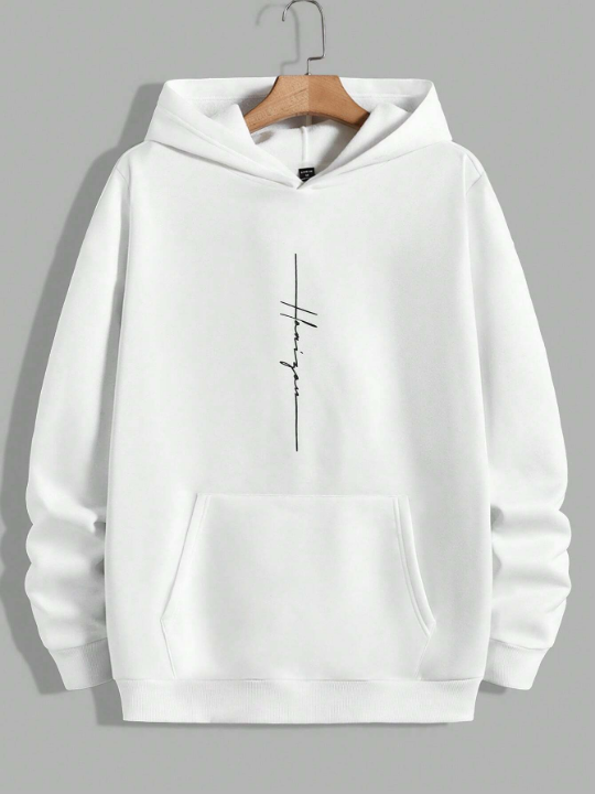 Manfinity Homme Men's Letter Printed Hoodie