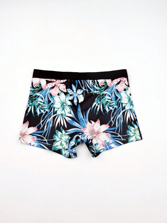 Men's Tropical Plant Print Boxer Briefs