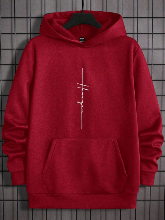 Manfinity Homme Men's Letter Printed Hoodie