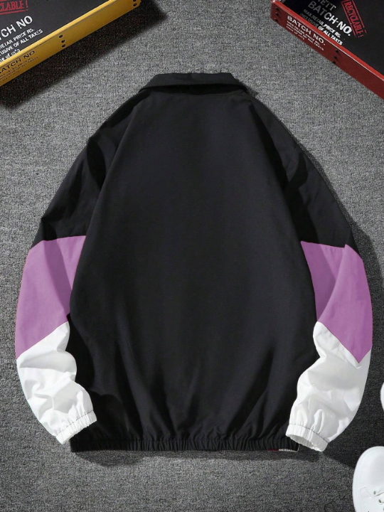 Manfinity Hypemode Men's Color Blocking Long Sleeve Jacket