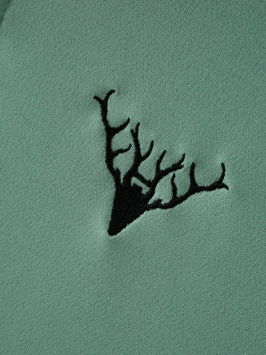 Manfinity Homme Men'S Deer Patterned Half Zip Hoodie With Drawstring Design