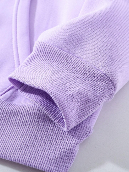 Manfinity Basics Loose Fit Men's Solid Color Hooded Pullover With Drawstring