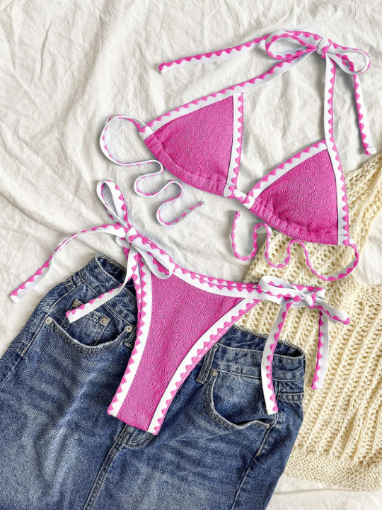 2024 New Arrival Bikini Set With Straps, Fashionable & Sexy Swimwear For Women