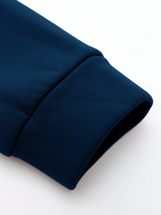 Manfinity EMRG Men's Loose Fit Letter Printed Zipper Hoodie