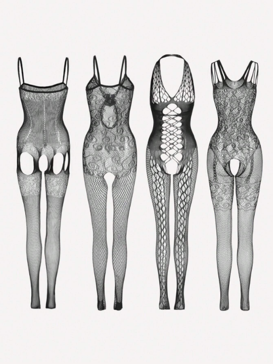 Classic Sexy 4pcs/Set Women's Sexy Lingerie Jumpsuits