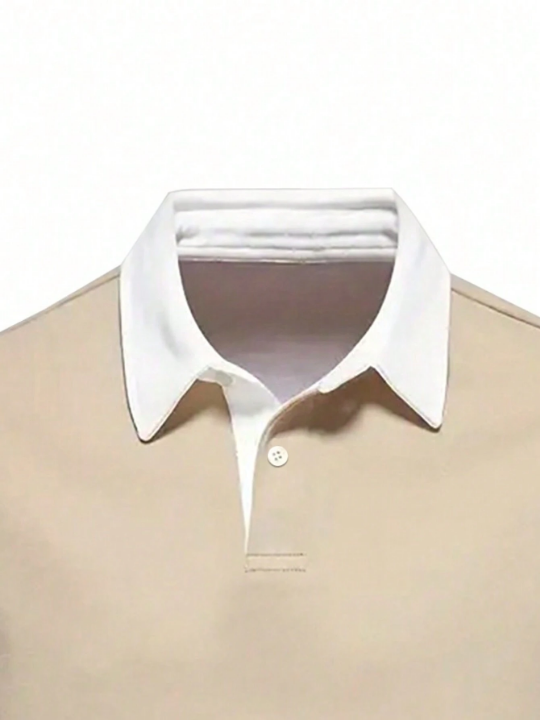 Manfinity Hypemode Loose Men's Sweatshirt With Contrast Collar And Polo Neck