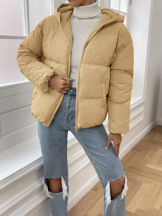 EZwear Women's Hooded Puffer Coat Padded Jacket