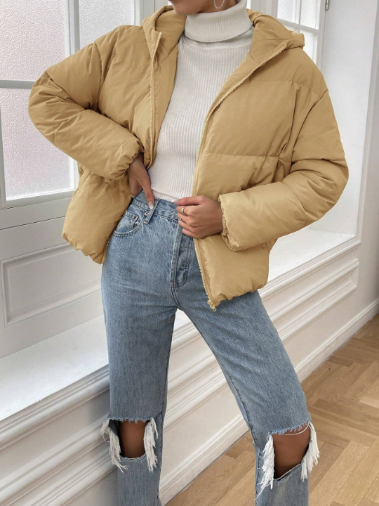 EZwear Women's Hooded Puffer Coat Padded Jacket