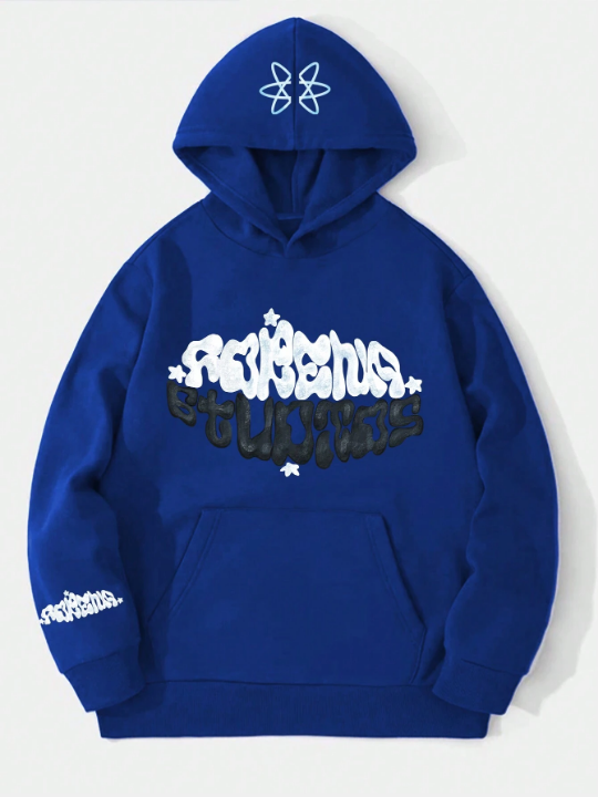 Manfinity EMRG Men's Letter Printed Hooded Casual Sweatshirt