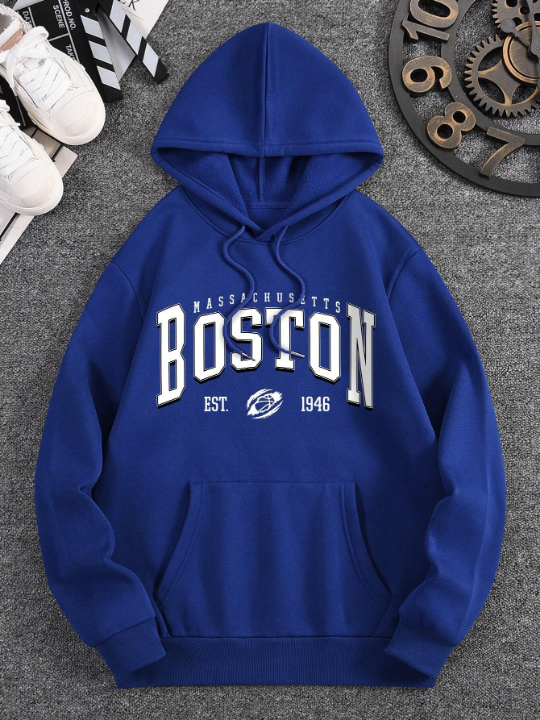 Men's Letter Print Hoodie