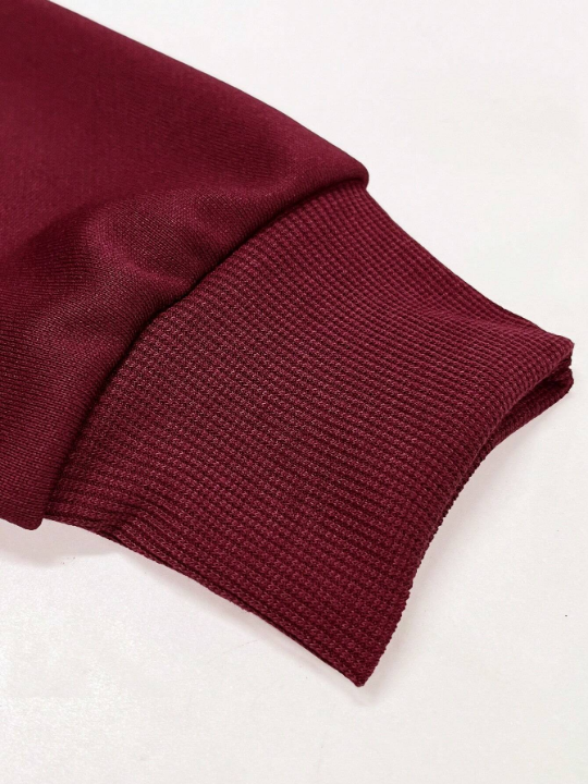 Manfinity Hypemode Men's Badge Patch Stand Collar Sweatshirt