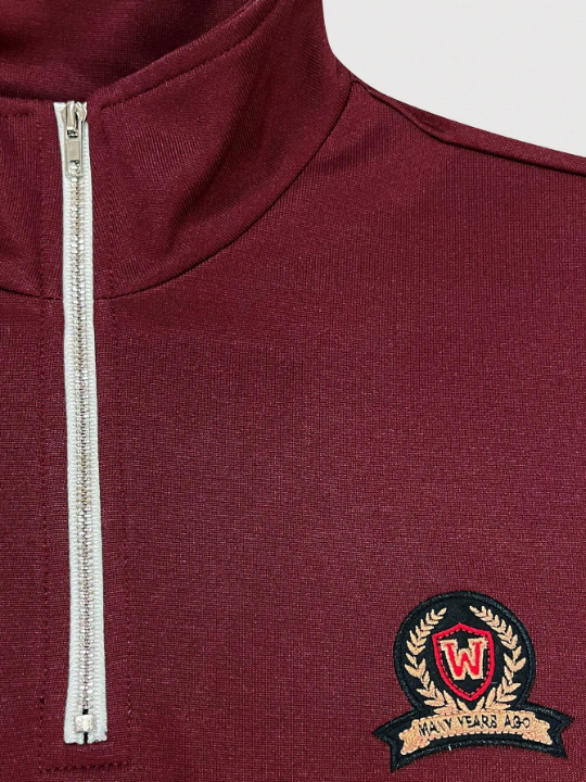 Manfinity Hypemode Men's Badge Patch Stand Collar Sweatshirt