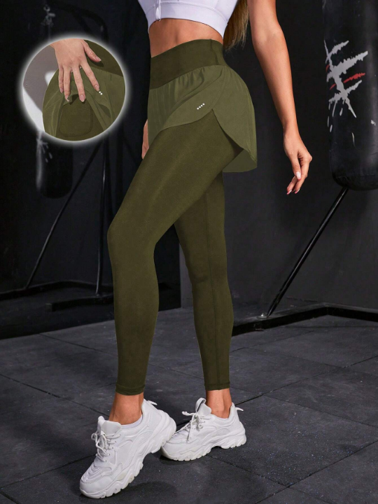 Yoga Basic Ladies Solid Color Sports Leggings