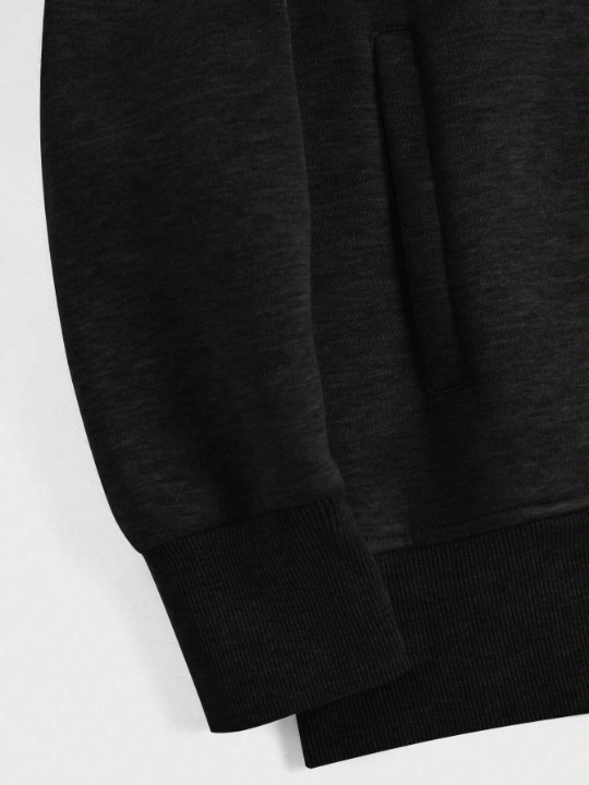 Cottnline Men Zip Up Drawstring Thermal Lined Hoodie Without Tee